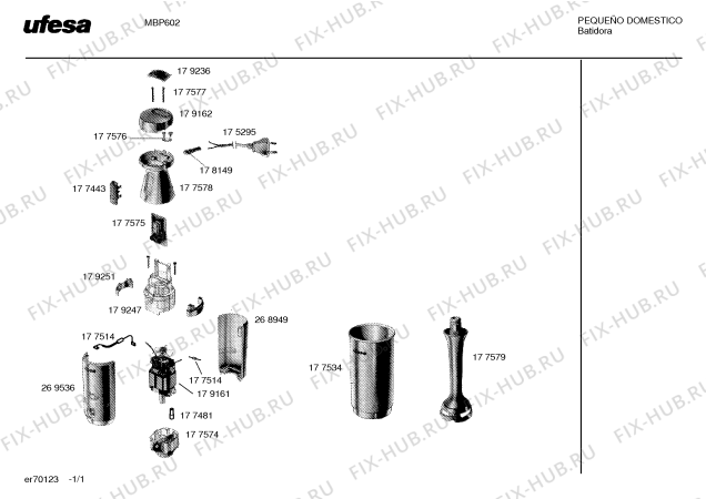 Схема №1 MBP602 MIXER PLUS с изображением Плата для блендера (миксера) Bosch 00179236