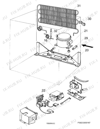 Взрыв-схема холодильника Privileg 005052_4828 - Схема узла Cooling system 017