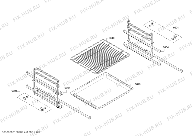 Взрыв-схема плиты (духовки) Bosch HEA23T150 Bosch - Схема узла 06