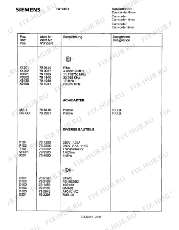 Схема №2 FA164R4 с изображением Инструкция по эксплуатации для телевизора Siemens 00530851