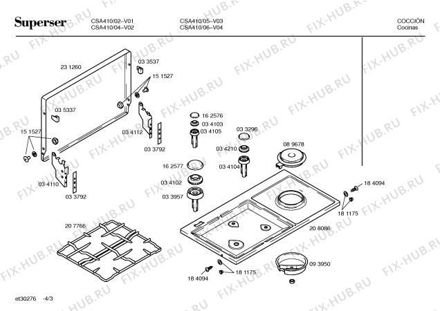 Схема №1 CSA410 с изображением Панель для духового шкафа Bosch 00288882