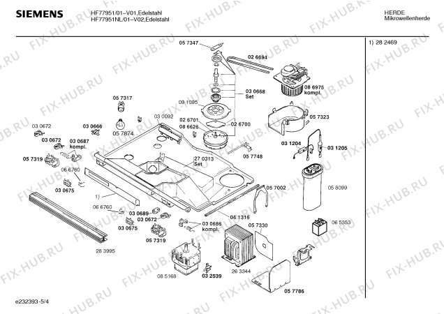 Схема №2 HF77951NL с изображением Панель управления для свч печи Siemens 00299218