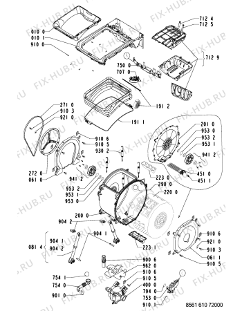 Схема №1 AWT 6104 с изображением Микропереключатель для стиральной машины Whirlpool 481228219205