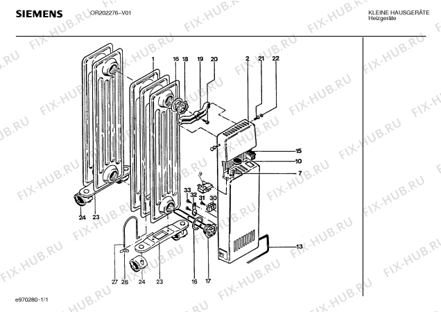 Схема №1 OR202276 с изображением Терморегулятор для электрообогревателя Siemens 00152319