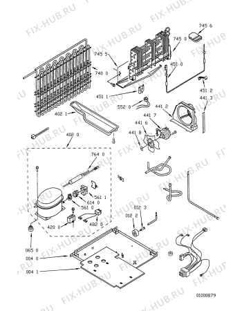 Взрыв-схема холодильника Whirlpool ART 718 - Схема узла