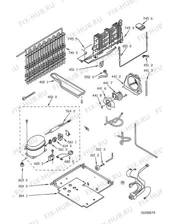 Схема №2 ARZ 710/W с изображением Фитинг для холодильника Whirlpool 481902195915