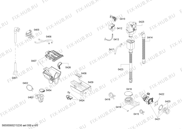 Схема №2 WAP282662W, Serie | 4 с изображением Клапан для стиралки Bosch 10007147