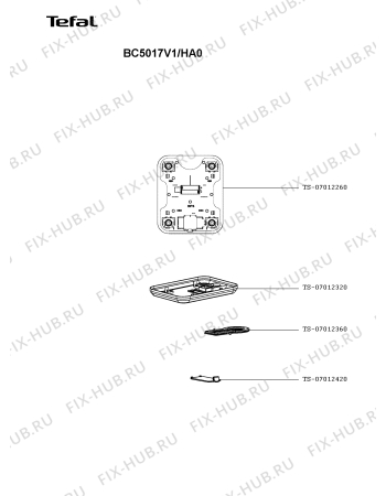 Схема №1 BC5017V1/HA0 с изображением Крышка для электровесов Tefal TS-07012260