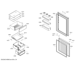 Схема №1 KGN34NW30G Bosch с изображением Дверь морозильной камеры для холодильной камеры Bosch 00775676