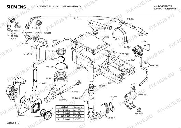 Схема №2 WM30030IE SIWAMAT PLUS 3003 с изображением Панель для стиралки Siemens 00288226