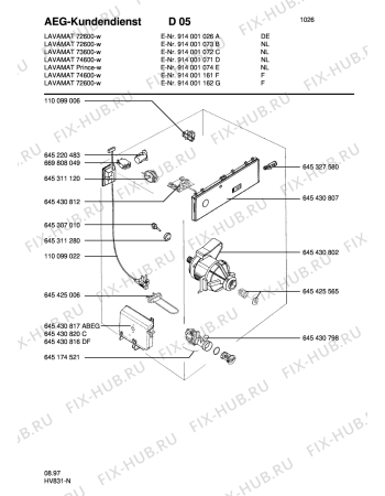 Взрыв-схема стиральной машины Aeg LAV74600 UPDATE - Схема узла Electrical equipment