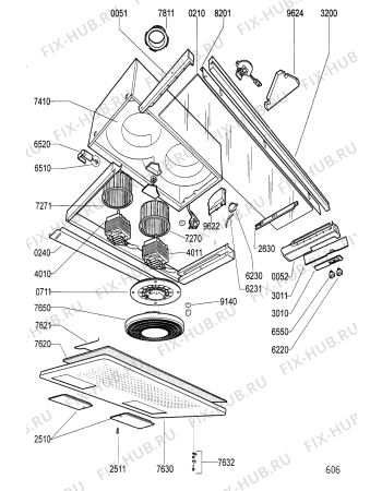 Схема №1 AKG 754 BR с изображением Обшивка для электровытяжки Whirlpool 481946088733