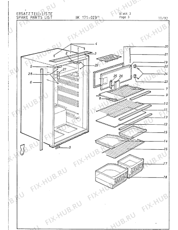 Взрыв-схема холодильника Gaggenau IK171723 - Схема узла 11
