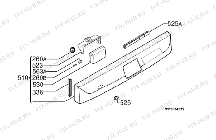 Взрыв-схема посудомоечной машины Aeg Electrolux F80870U - Схема узла Command panel 037