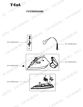Схема №1 FV3785X0/AM0 с изображением Ручка для утюга (парогенератора) Seb FS-9100025353