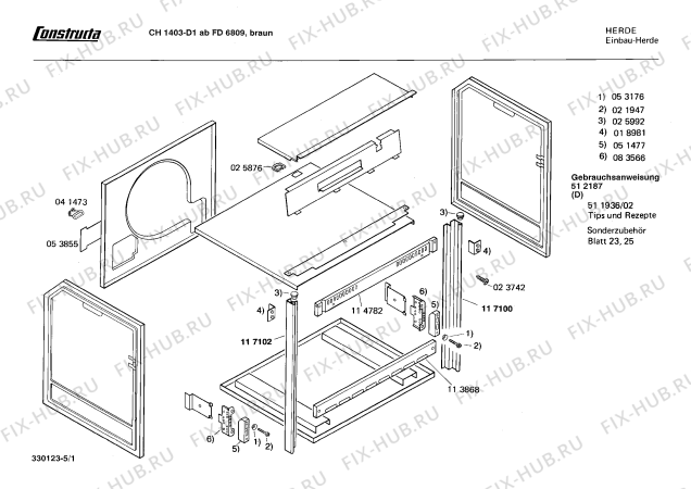 Схема №2 CH1404 с изображением Фронтальное стекло для плиты (духовки) Bosch 00114783