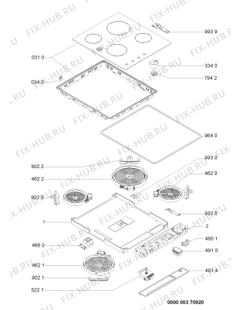 Схема №1 HB 423 S 001.234.64 с изображением Втулка для духового шкафа Whirlpool 481244039826