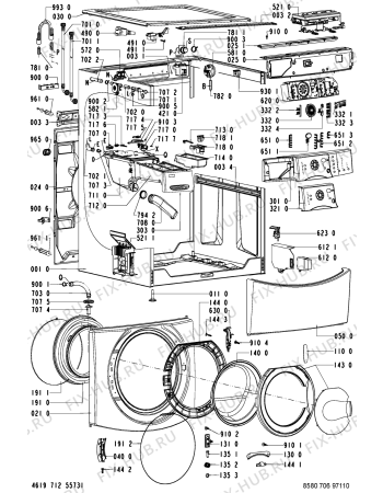 Схема №1 AKP 706 GT/BC с изображением Декоративная панель для стиралки Whirlpool 481245212272