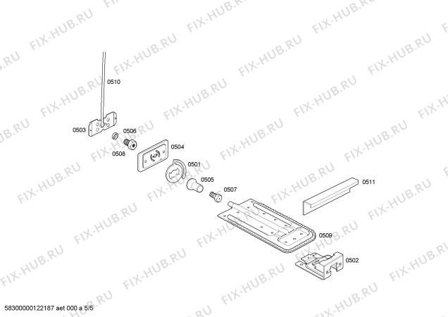 Взрыв-схема плиты (духовки) Bosch HSF13K31E9 BP 210 BCO GE 127V - Схема узла 05