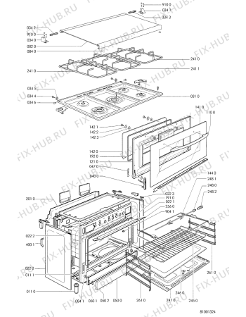 Схема №1 ACM 307 WH с изображением Пламярассекатель для плиты (духовки) Whirlpool 481236078042