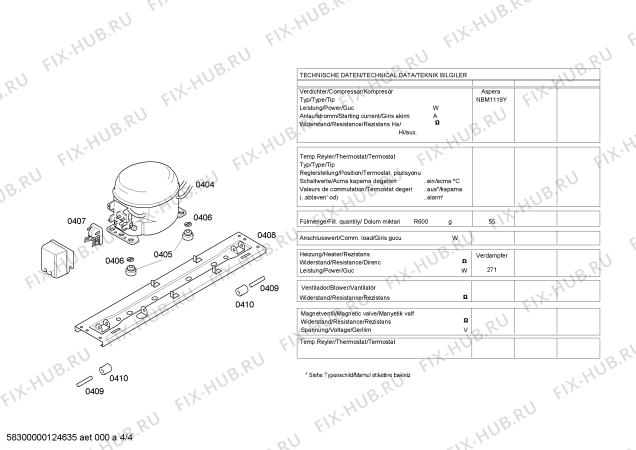 Схема №2 BD4304ANFE с изображением Модуль управления для холодильной камеры Bosch 00641326