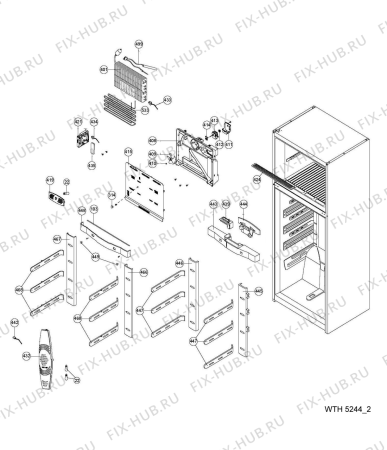 Схема №2 WTH5244 NFS с изображением Рукоятка для холодильника Whirlpool 482000010034