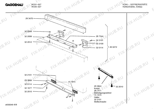 Схема №3 IK535027 с изображением Инструкция по эксплуатации Gaggenau для холодильной камеры Bosch 00520522