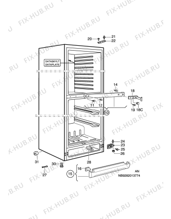 Взрыв-схема холодильника Zanussi ZK20/15 - Схема узла C10 Cabinet