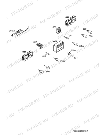 Взрыв-схема плиты (духовки) Aeg Electrolux E33519-5-D - Схема узла Functional parts