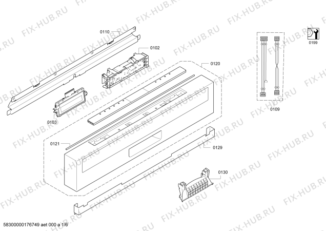 Схема №1 SN26T297GB Made in Germany iQ700 Zeolith с изображением Дисплейный модуль для посудомоечной машины Siemens 00750568