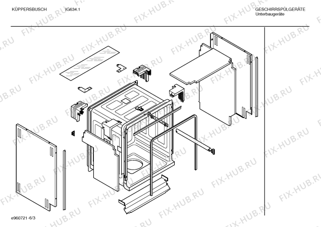 Взрыв-схема посудомоечной машины Kueppersbusch SGIKBA1 IG634.1 - Схема узла 03