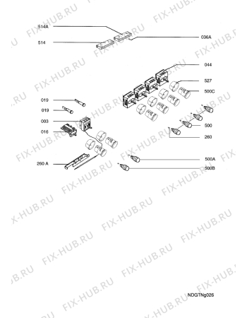 Взрыв-схема плиты (духовки) Aeg Electrolux E30512-4-D R05 - Схема узла Functional parts