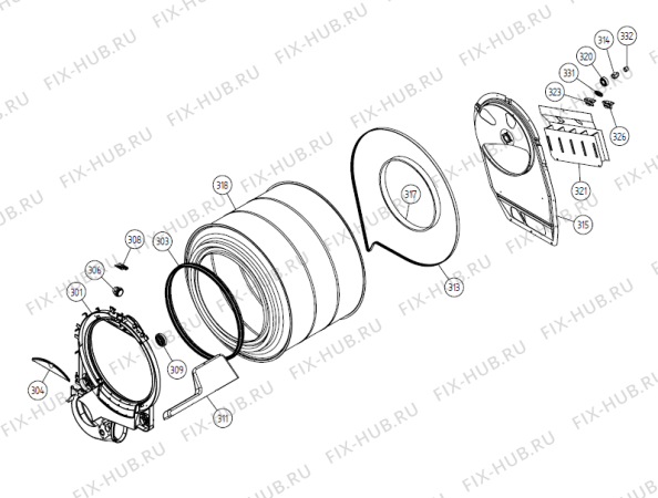 Взрыв-схема стиральной машины Gorenje T711 US   -Titanium #10771117 (900002468, TD11A) - Схема узла 03