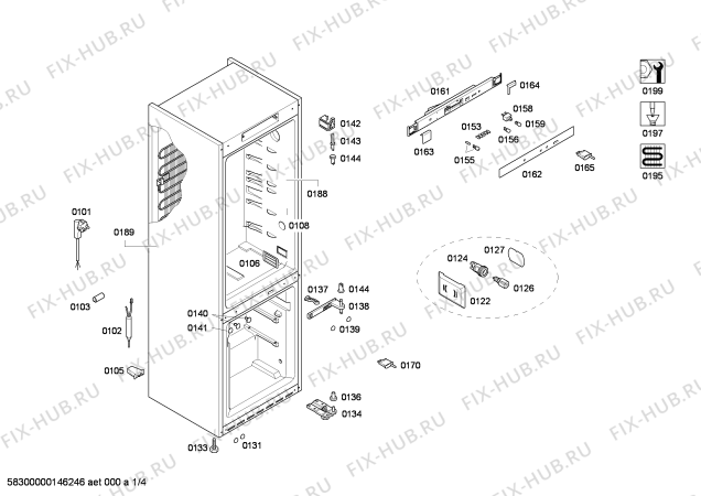 Схема №2 KGN36X50 с изображением Дверь для холодильника Bosch 00248508