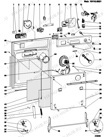 Схема №1 LV68DIGITAL (F028197) с изображением Блок управления для электропосудомоечной машины Indesit C00091862