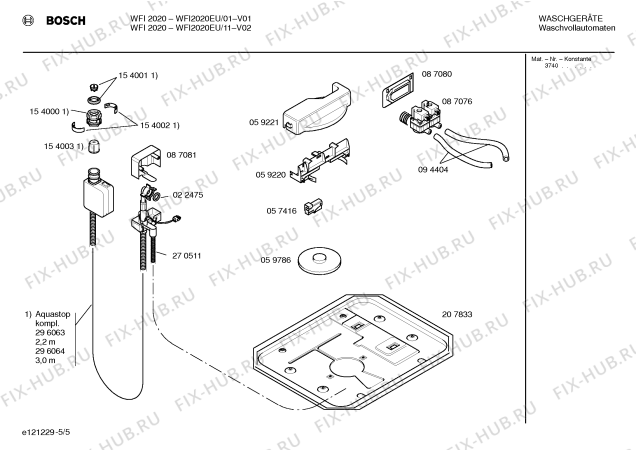 Взрыв-схема стиральной машины Bosch WFI2020EU WFI2020 - Схема узла 05