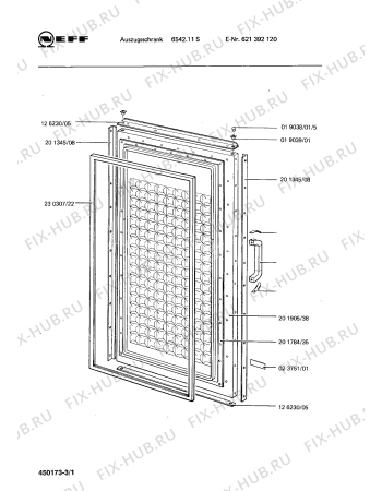 Схема №2 621392120 6542.11S с изображением Корпус для холодильной камеры Bosch 00081845