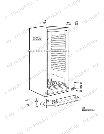 Взрыв-схема холодильника Electrolux ER8314C - Схема узла C10 Cabinet