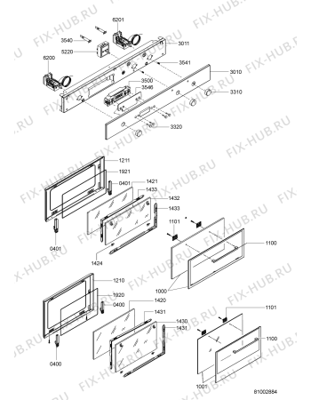 Схема №1 LPR9032 (F091084) с изображением Ручка двери для плиты (духовки) Indesit C00340143