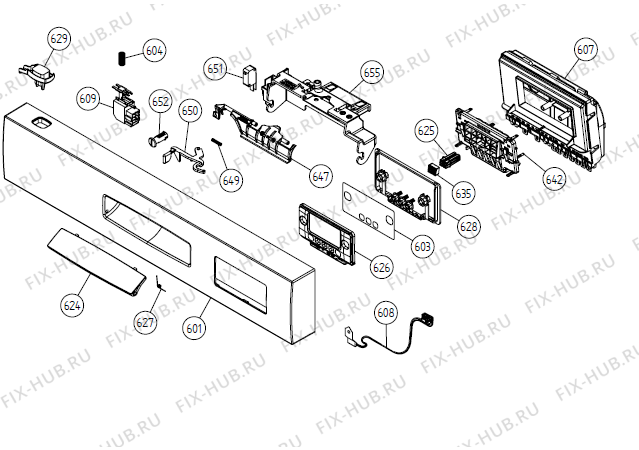 Взрыв-схема посудомоечной машины Gorenje D640 SF   -White Bi (900001135, DW20.2) - Схема узла 06