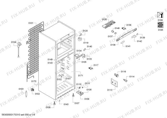 Схема №2 KD46NAI50I с изображением Выдвижной ящик для холодильника Siemens 00689587
