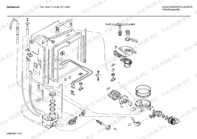 Схема №2 SMIDDB5FF VG 7641 F11 с изображением Панель для посудомойки Bosch 00273017