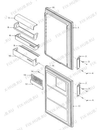 Взрыв-схема холодильника Zanussi ZF56/46GA - Схема узла Doors