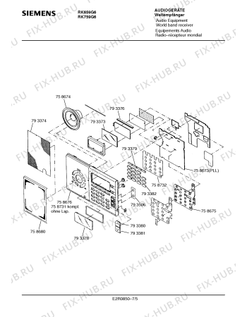 Схема №1 RK759G6 с изображением Интегрированный контур для духового шкафа Siemens 00793352