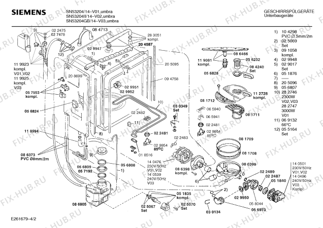 Схема №2 SN53204 с изображением Переключатель для посудомоечной машины Siemens 00069171