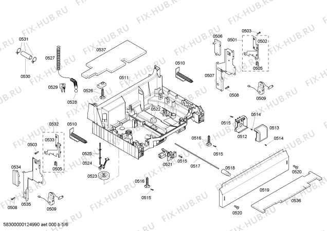 Схема №4 SHE56C02UC Bosch с изображением Изоляция для посудомоечной машины Bosch 00665330