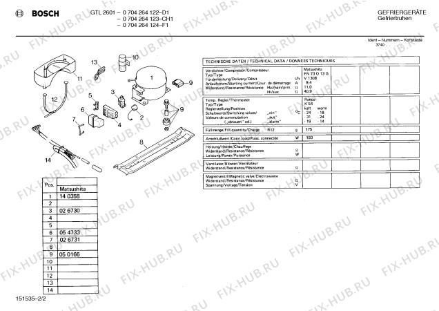 Взрыв-схема холодильника Bosch 0704264124 GT2600L - Схема узла 02