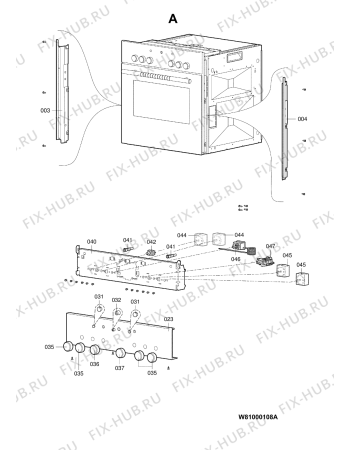 Схема №2 BKH 7602/1 SCHWARZ с изображением Крышечка для плиты (духовки) Whirlpool 480121102546