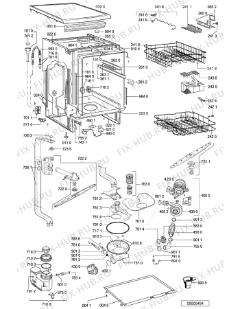 Взрыв-схема посудомоечной машины LADEN C 848 - Схема узла