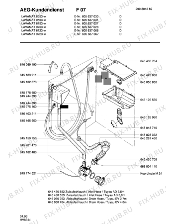 Взрыв-схема стиральной машины Aeg LAV9753-W - Схема узла Water equipment